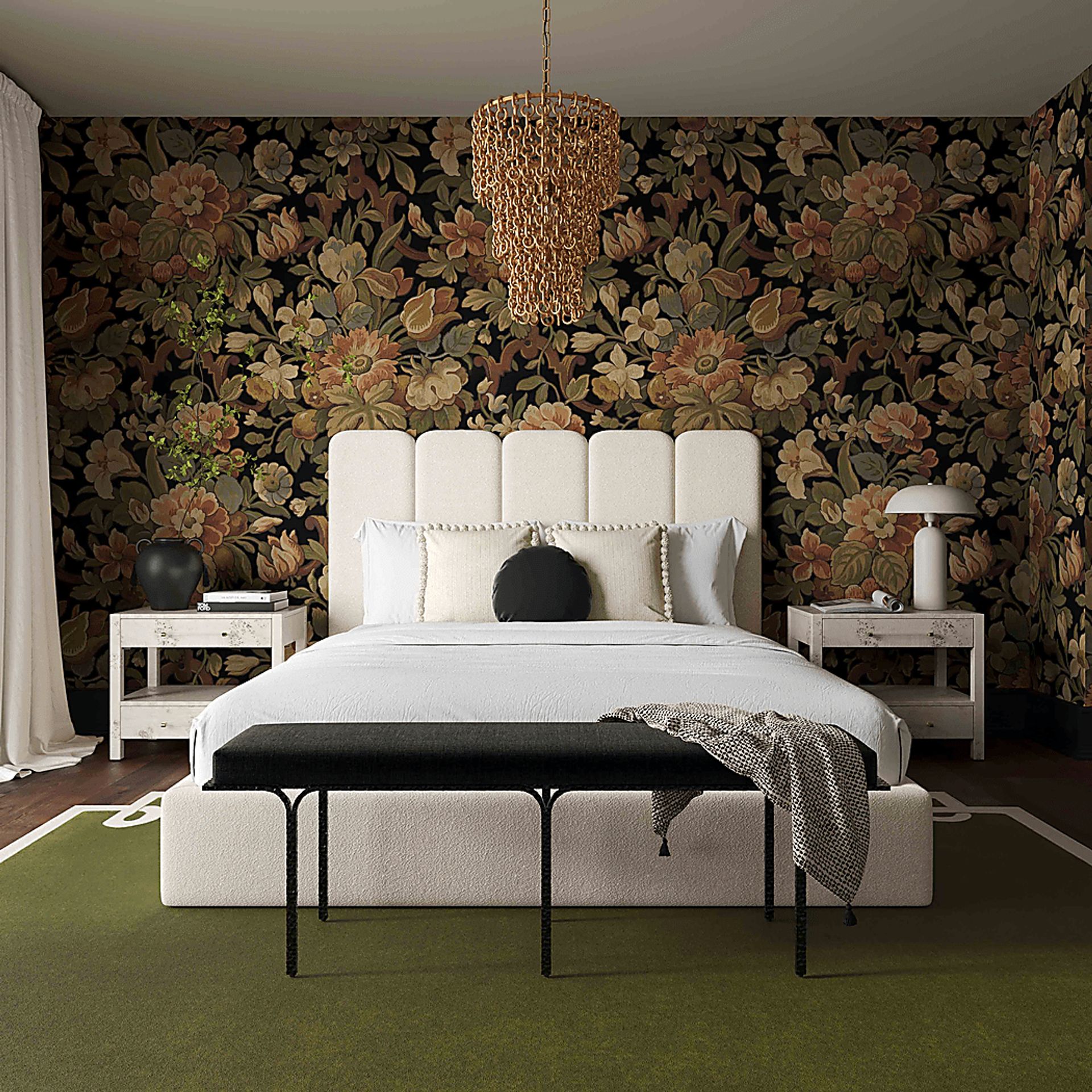 Bronzegate Cream Boucle King Bed - Image 2