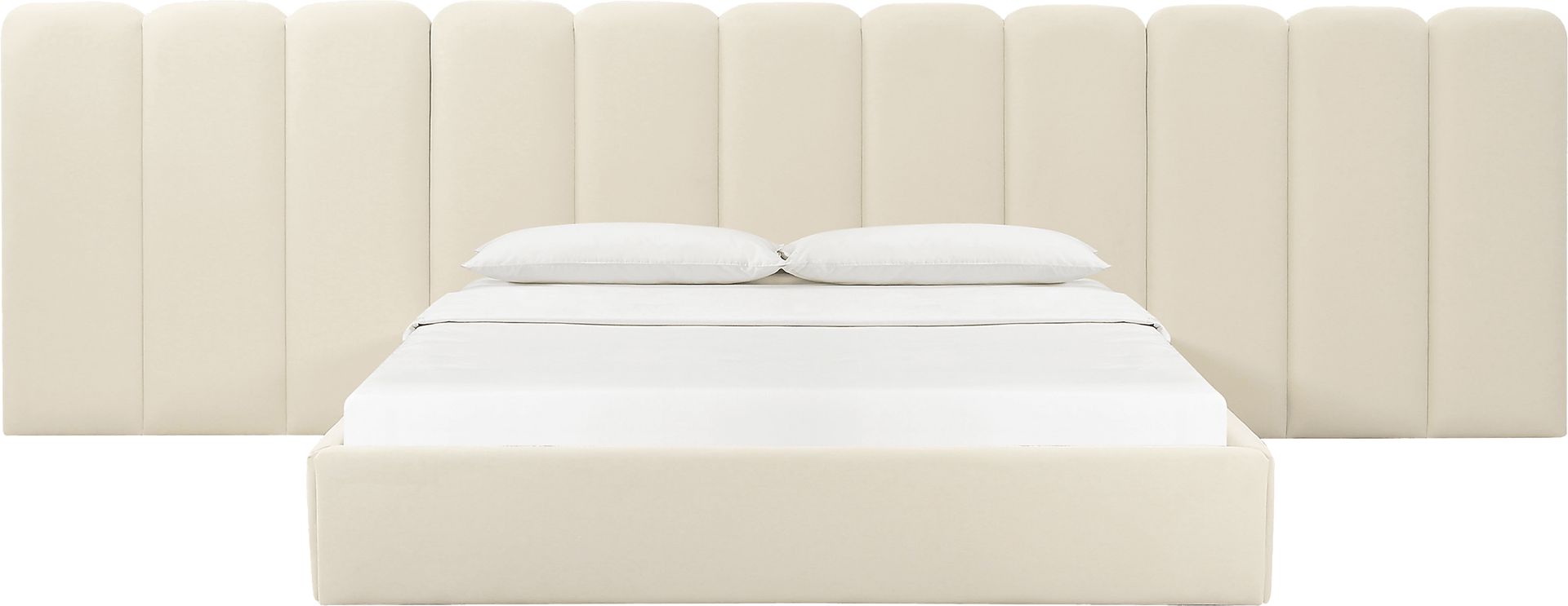 Bronzegate Cream Queen Bed with Wings - Image 3