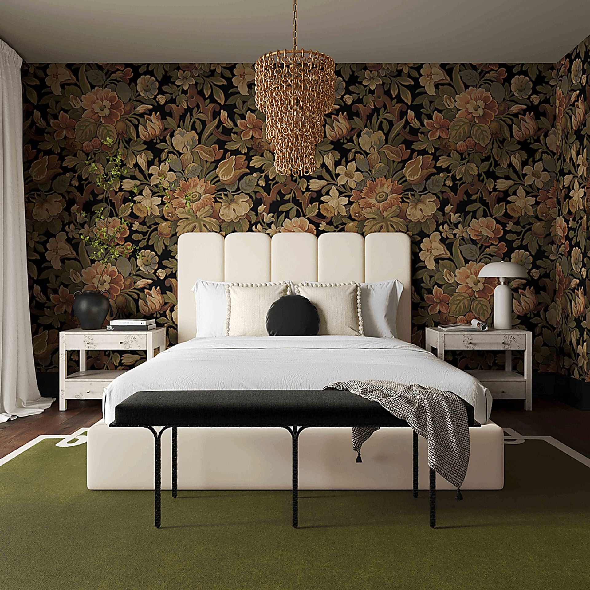 Bronzegate Cream Queen Bed - Image 2