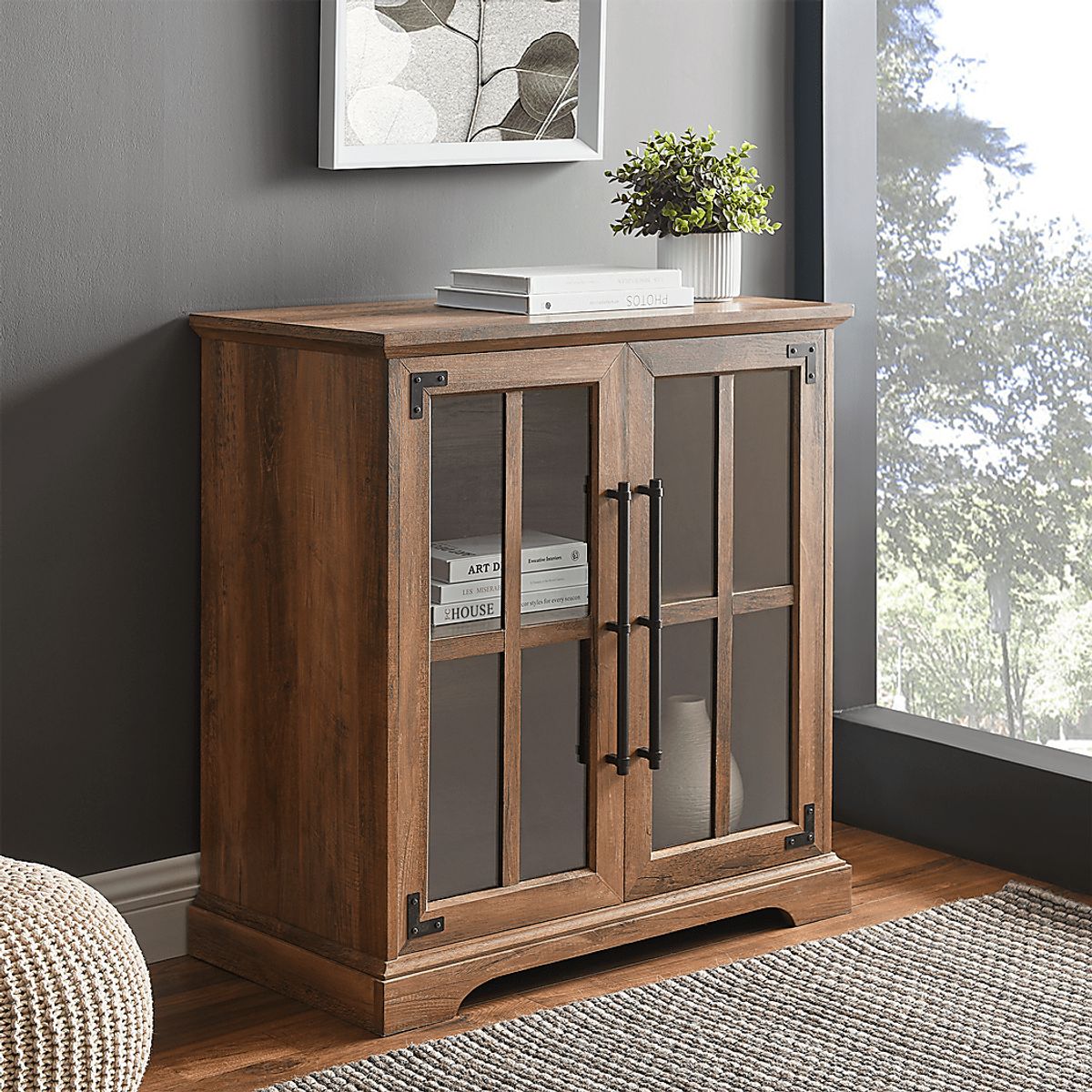 Bronzewood Brown Dark Wood Accent Cabinet | Rooms to Go