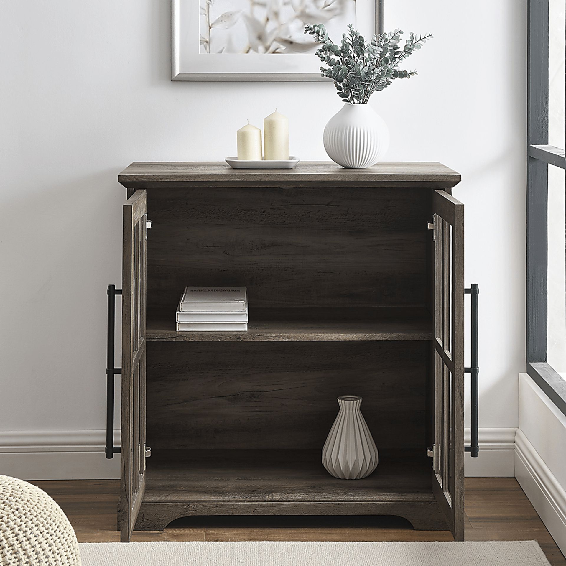 Bronzewood Gray Accent Cabinet - Image 3