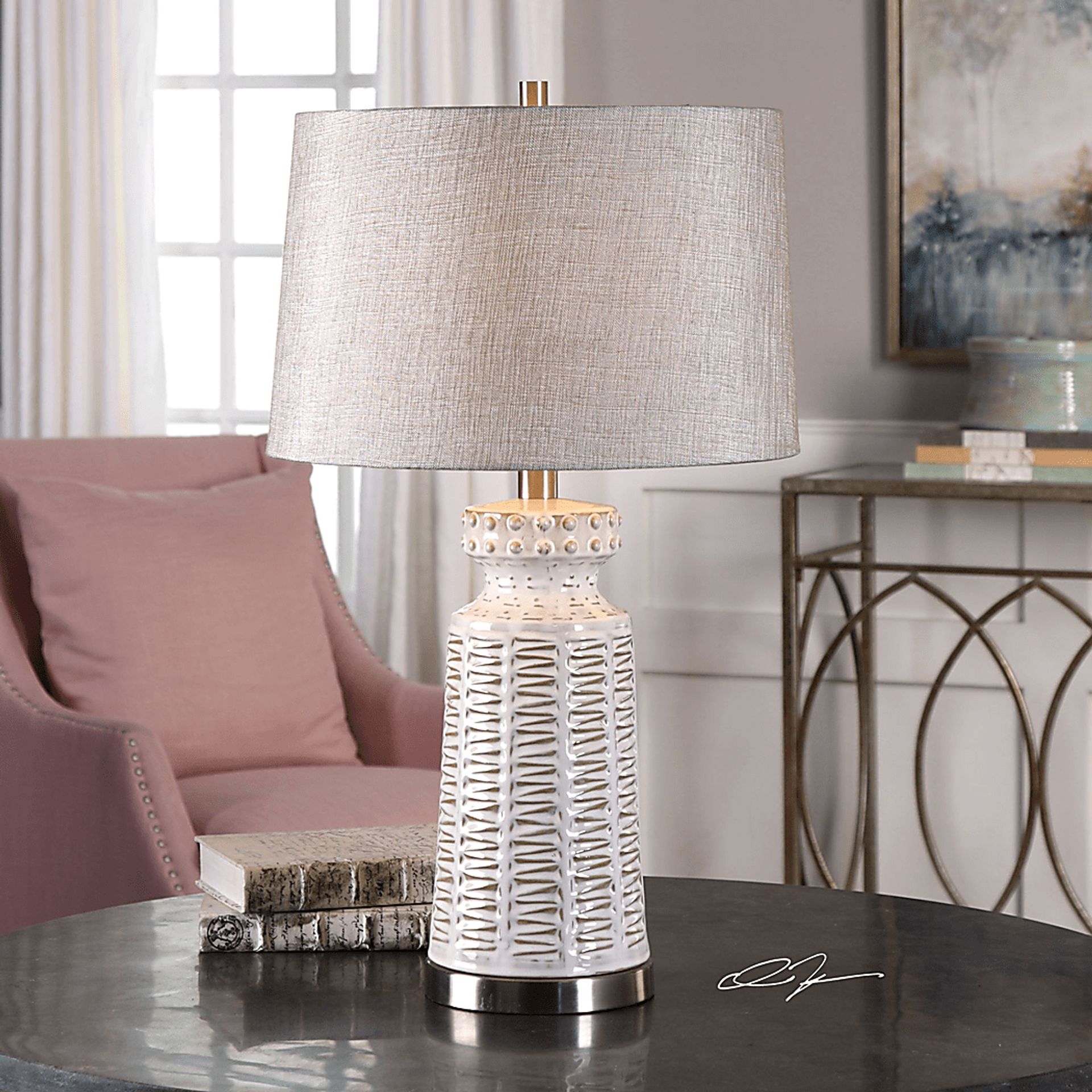 Brook Hollow White Lamp - Image 2