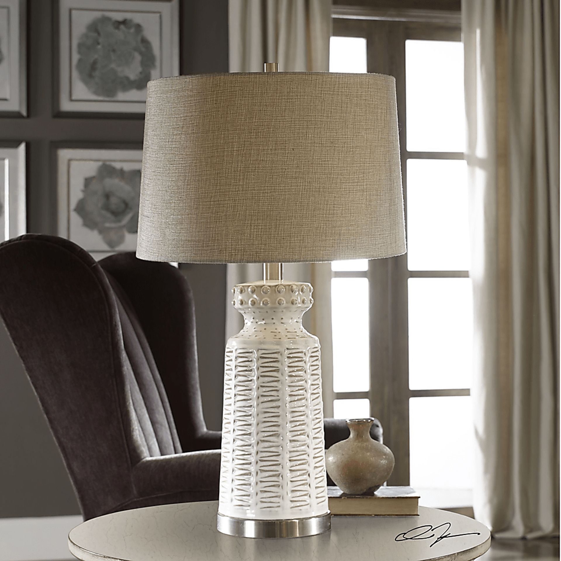 Brook Hollow White Lamp - Image 3