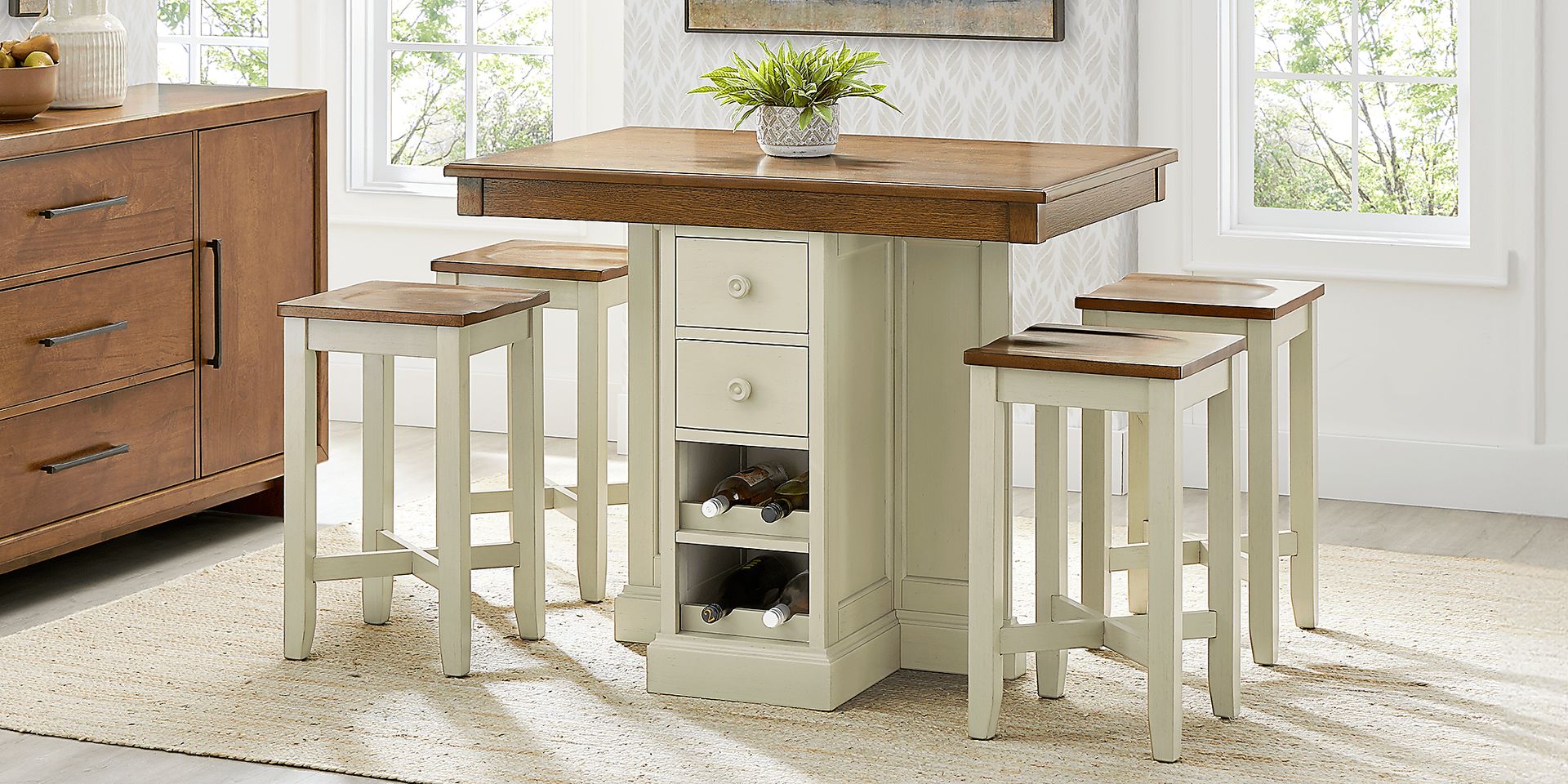 Brook Lane Brown Counter Height Dining Table - Image 2