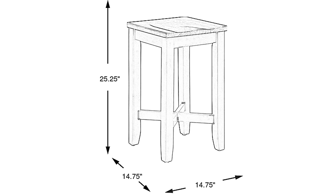 Brook Lane Brown Barstool