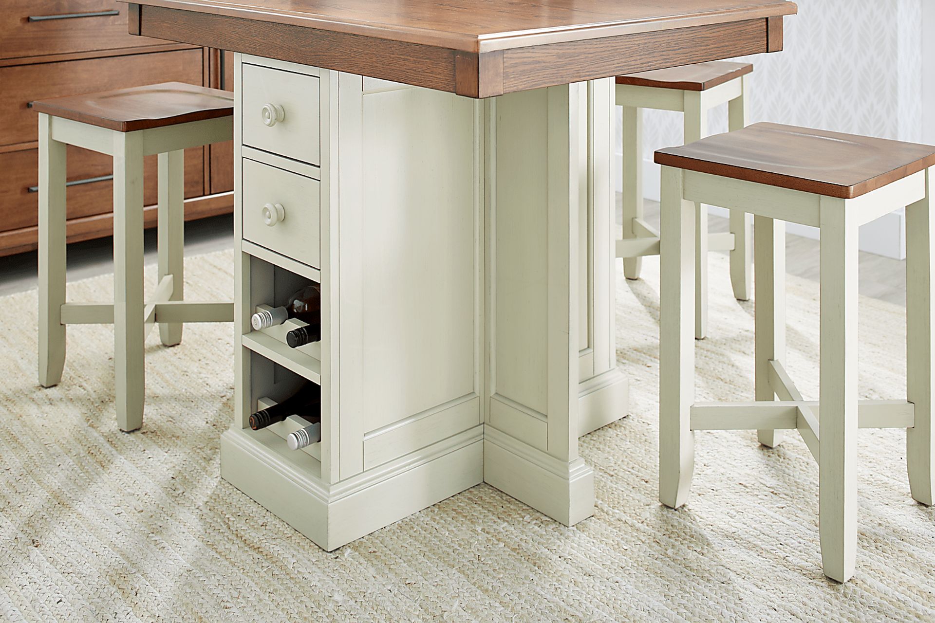 Brook Lane Brown Counter Height Dining Table - Image 4