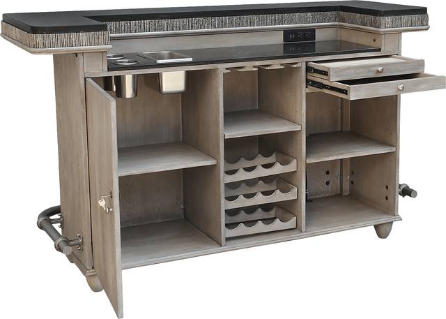 Brookbank Taupe 5 Pc. Bar Set - Thumbnail - Image 2