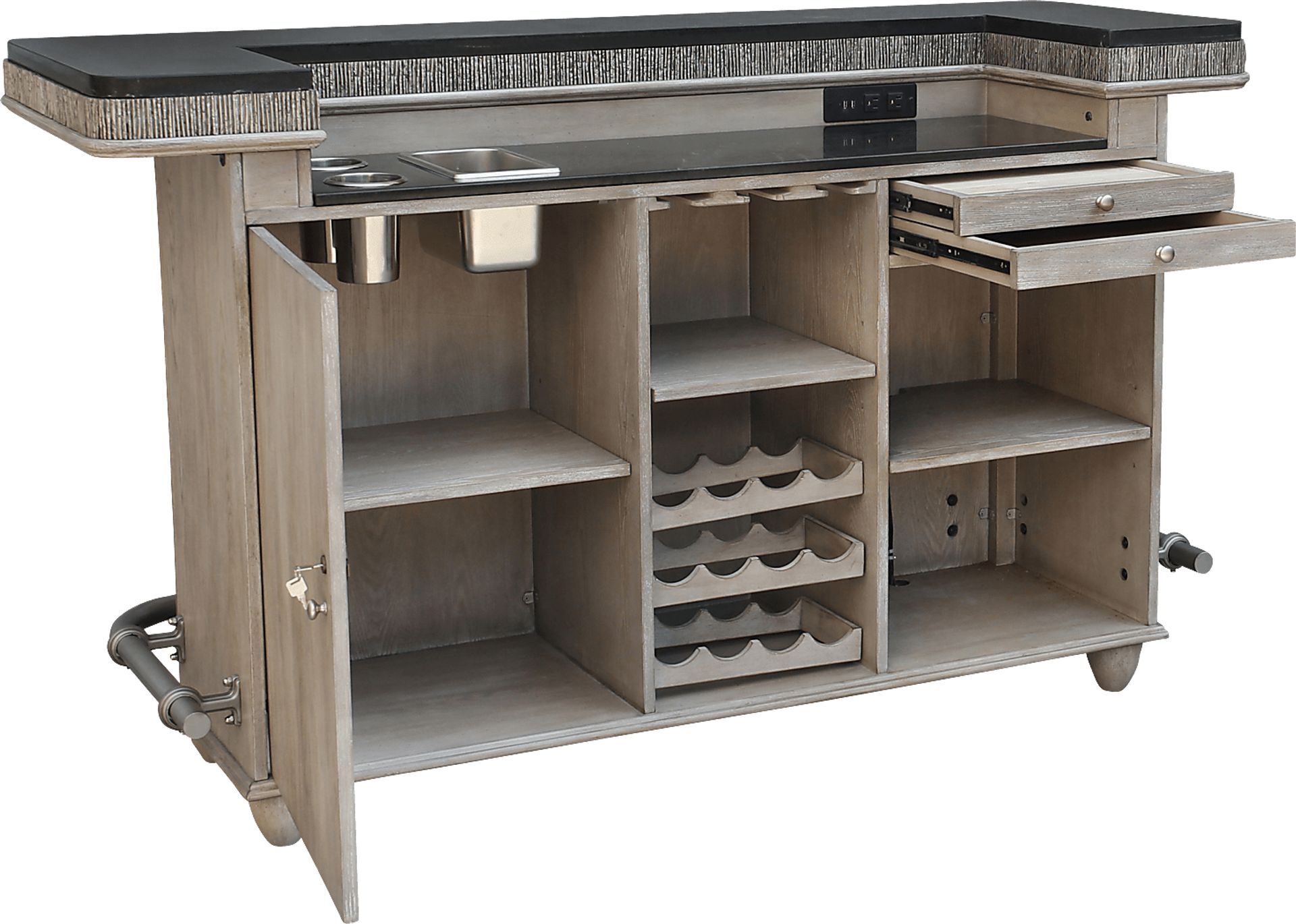 Brookbank Taupe 5 Pc. Bar Set - Image 2