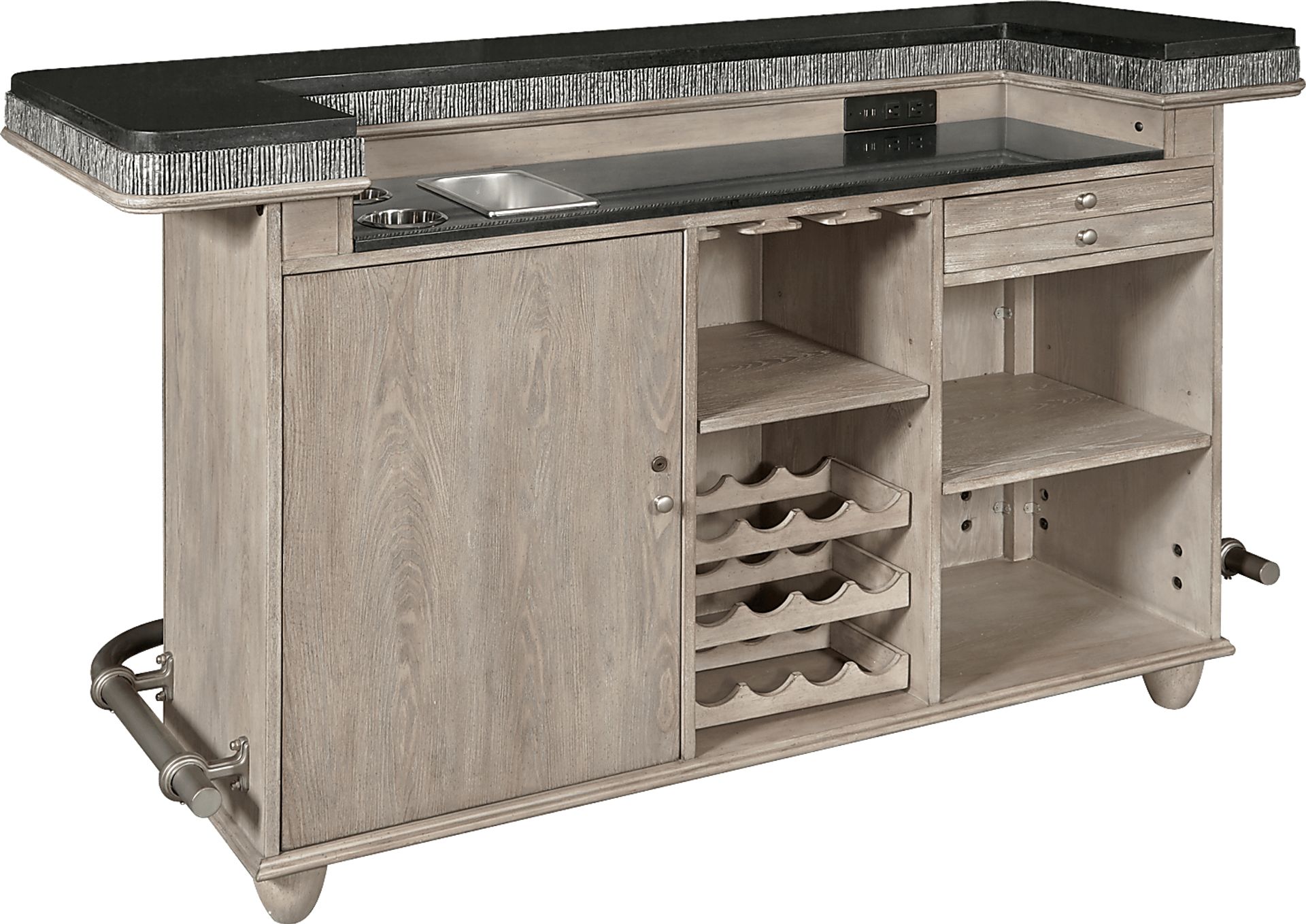 Brookbank Taupe 5 Pc. Bar Set - Image 6