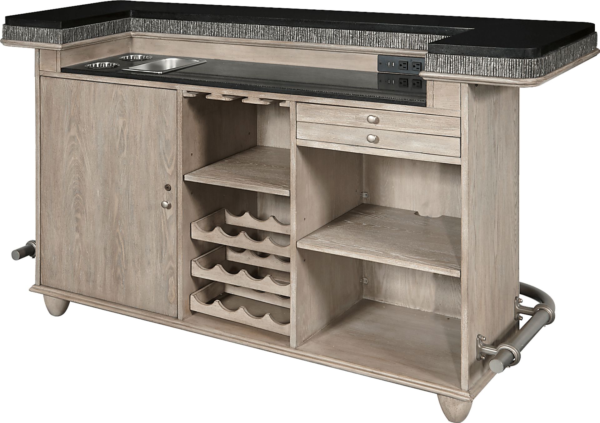 Brookbank Taupe 5 Pc. Bar Set - Image 7