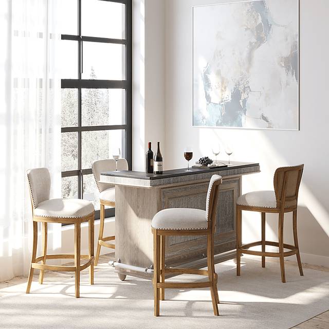 Brookbank Taupe 5 Pc. Bar Set - Thumbnail - Image 1