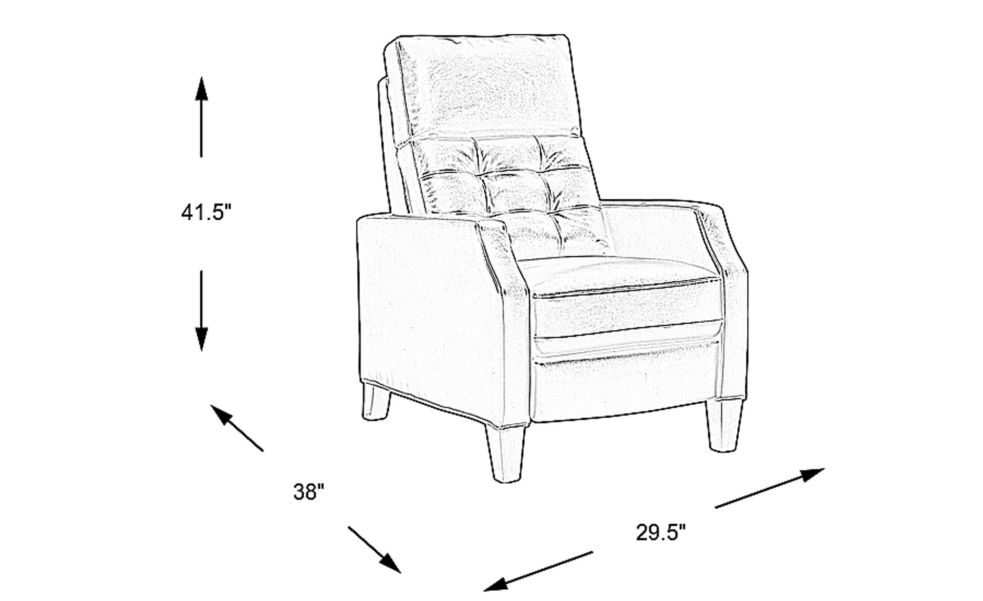 Brookdale Mocha Brown Polyester Fabric Pushback Recliner | Rooms to Go