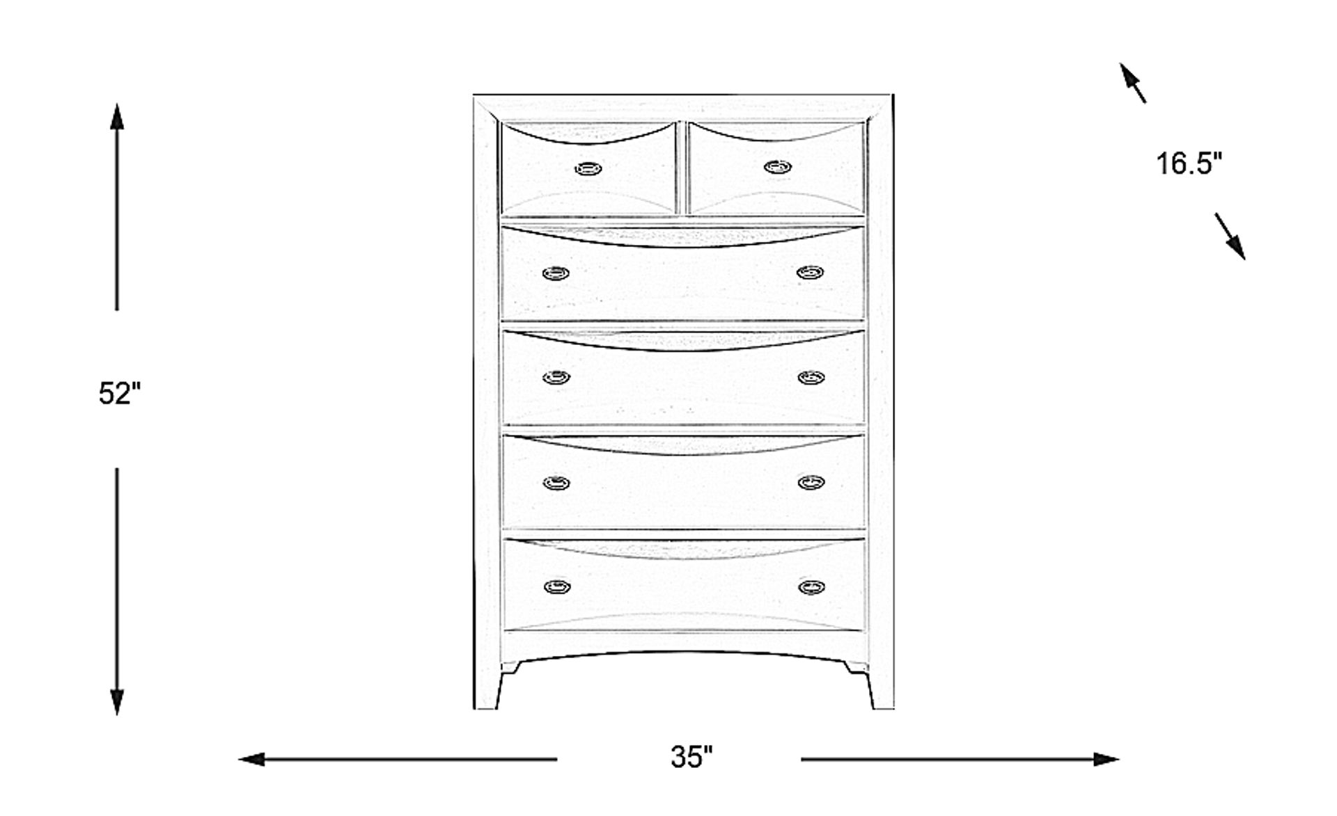 Dimension Image. Please refer to the Dimension Tab on this page for dimension details.