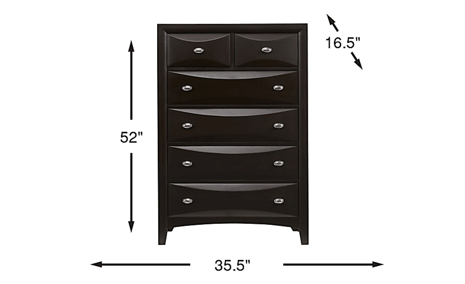 Dimension Image. Please refer to the Dimension Tab on this page for dimension details.