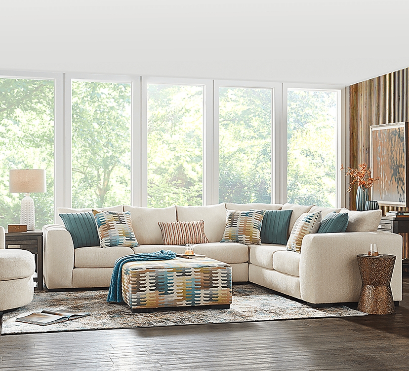 Brookeville White 2 Pc Sectional