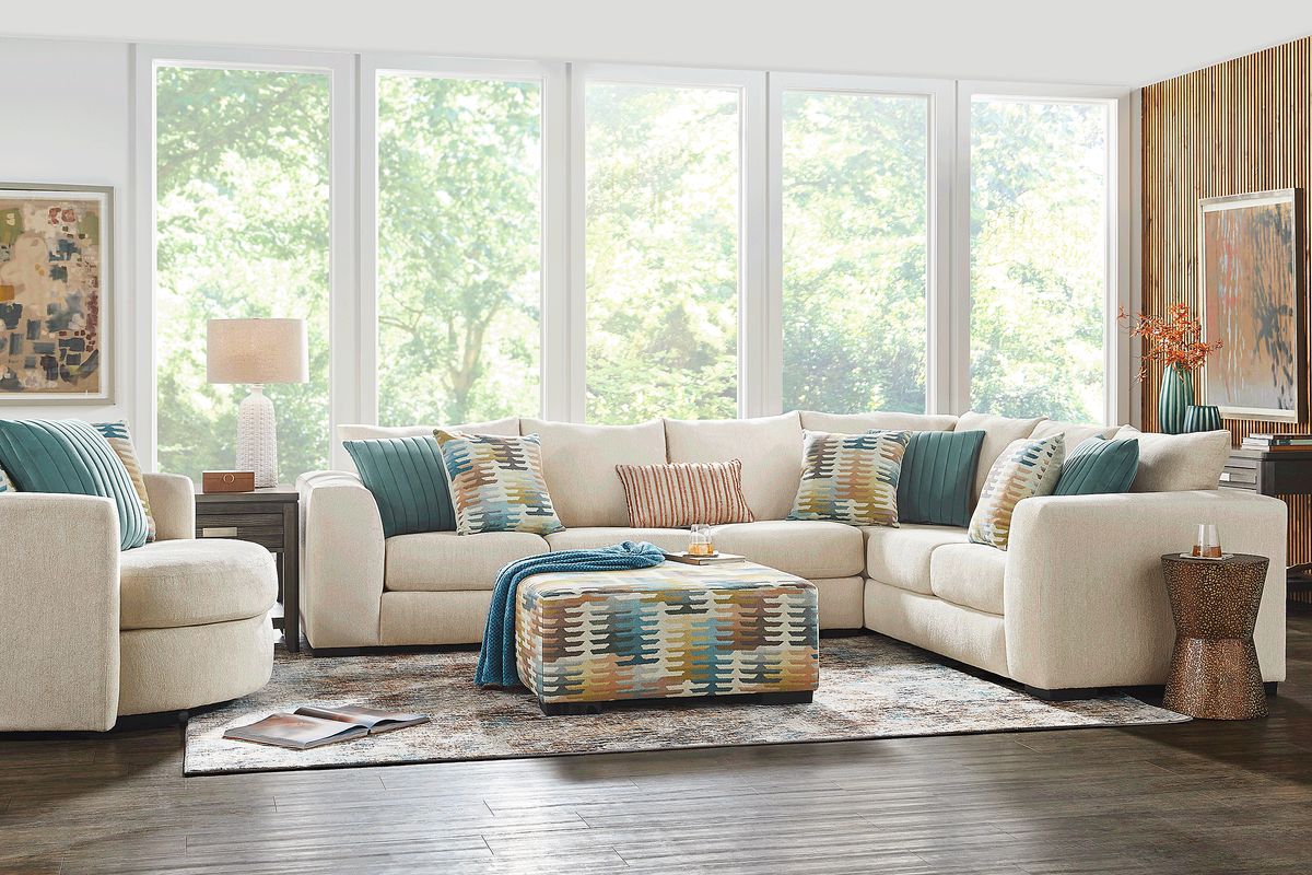 Brookeville White 2 Pc Sectional