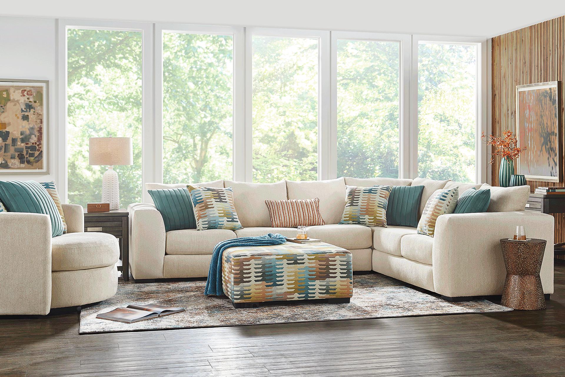 Brookeville White 2 Pc Sectional