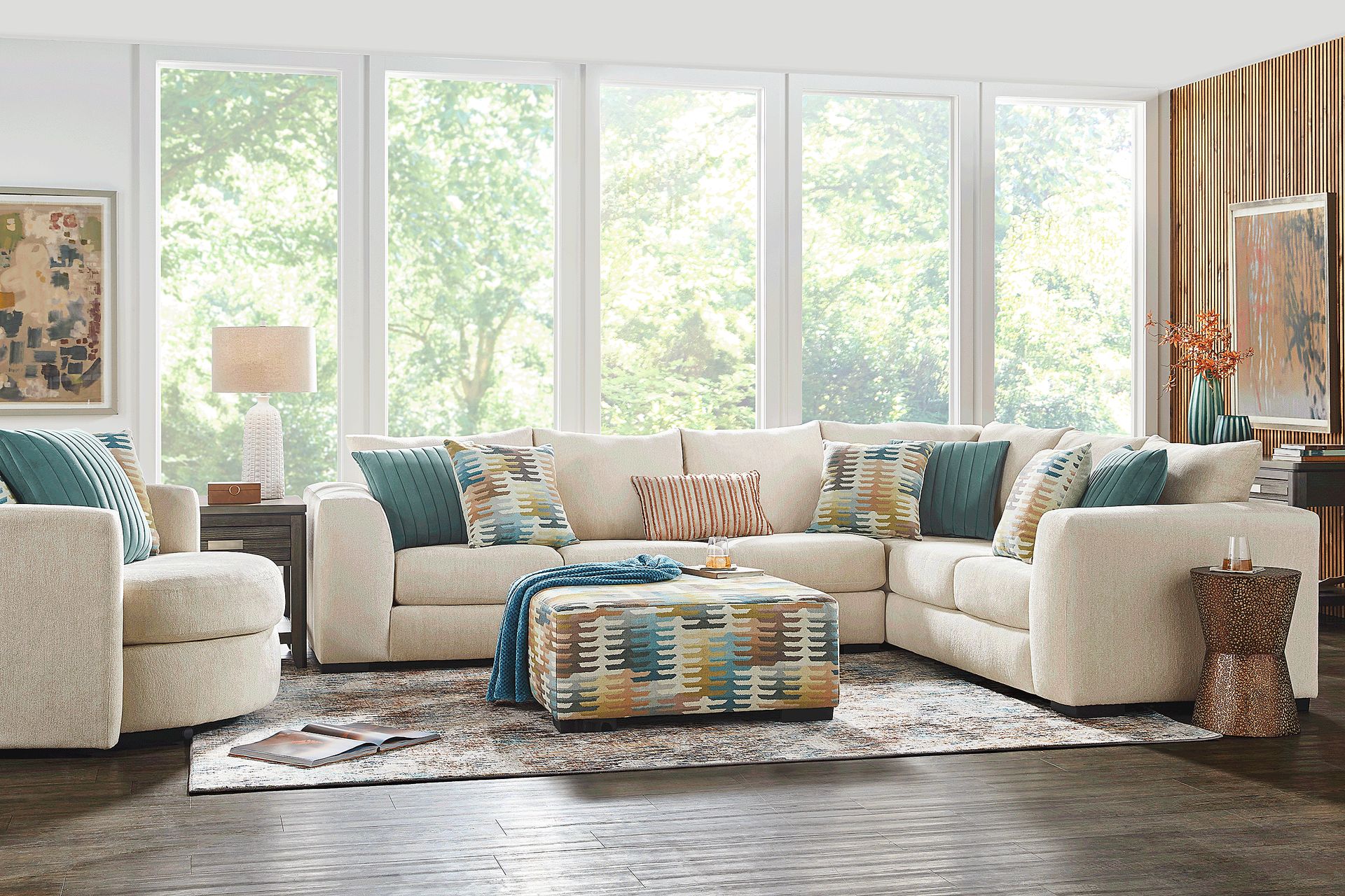 Brookeville White 2 Pc Sectional - Image 2