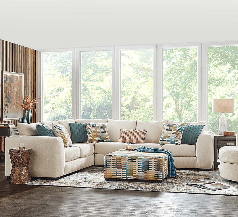 Brookeville White 2 Pc Sectional