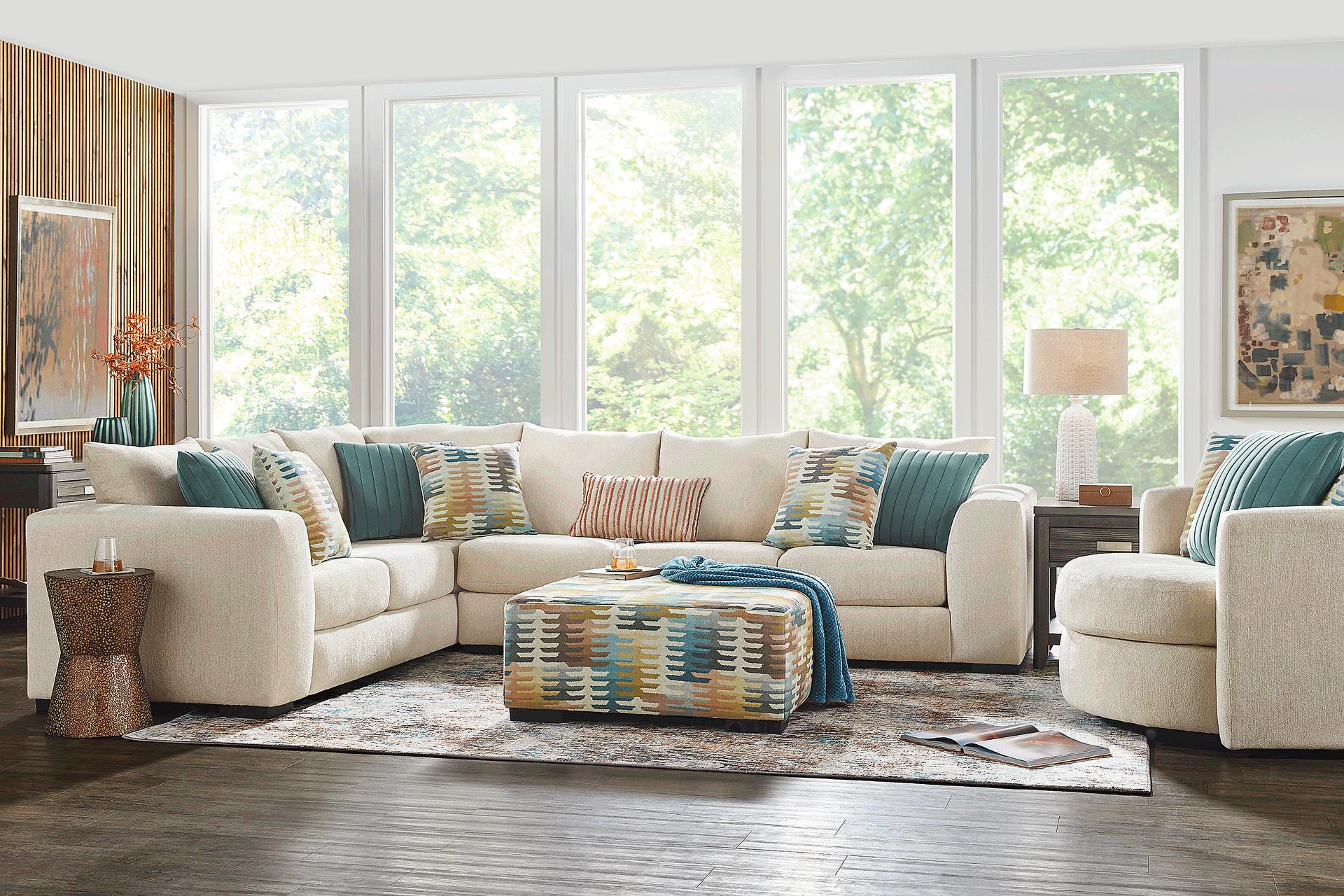 Brookeville White 2 Pc Sectional
