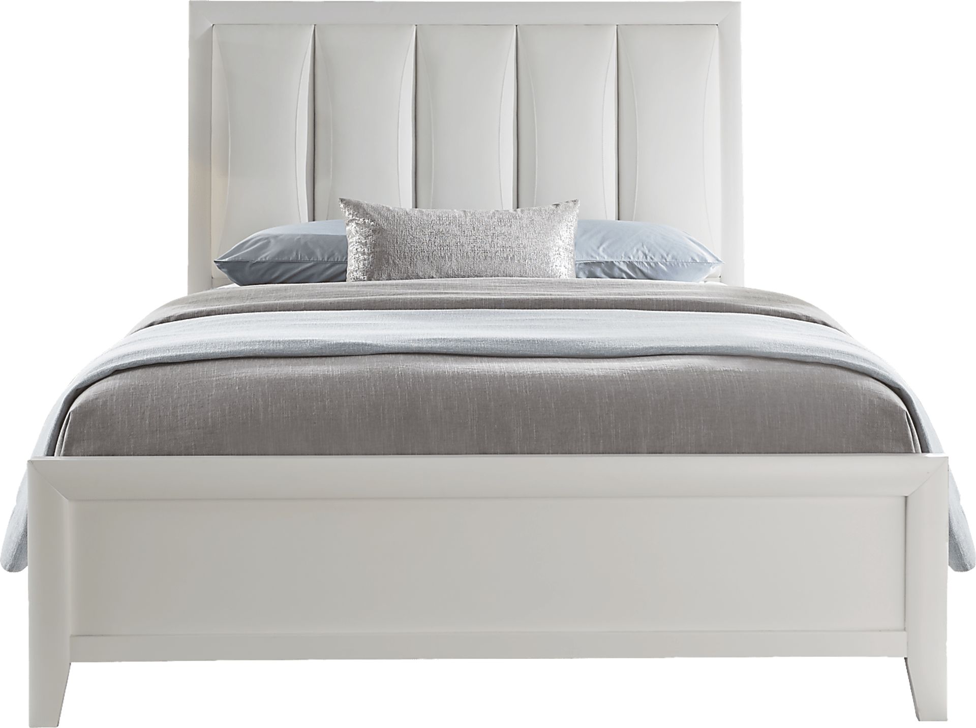 Brookeville White 3 Pc King Upholstered Bed - Image 1