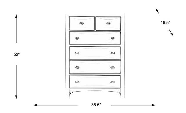 Dimension Image. Please refer to the Dimension Tab on this page for dimension details.