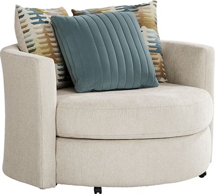 Brookeville White Swivel Chair