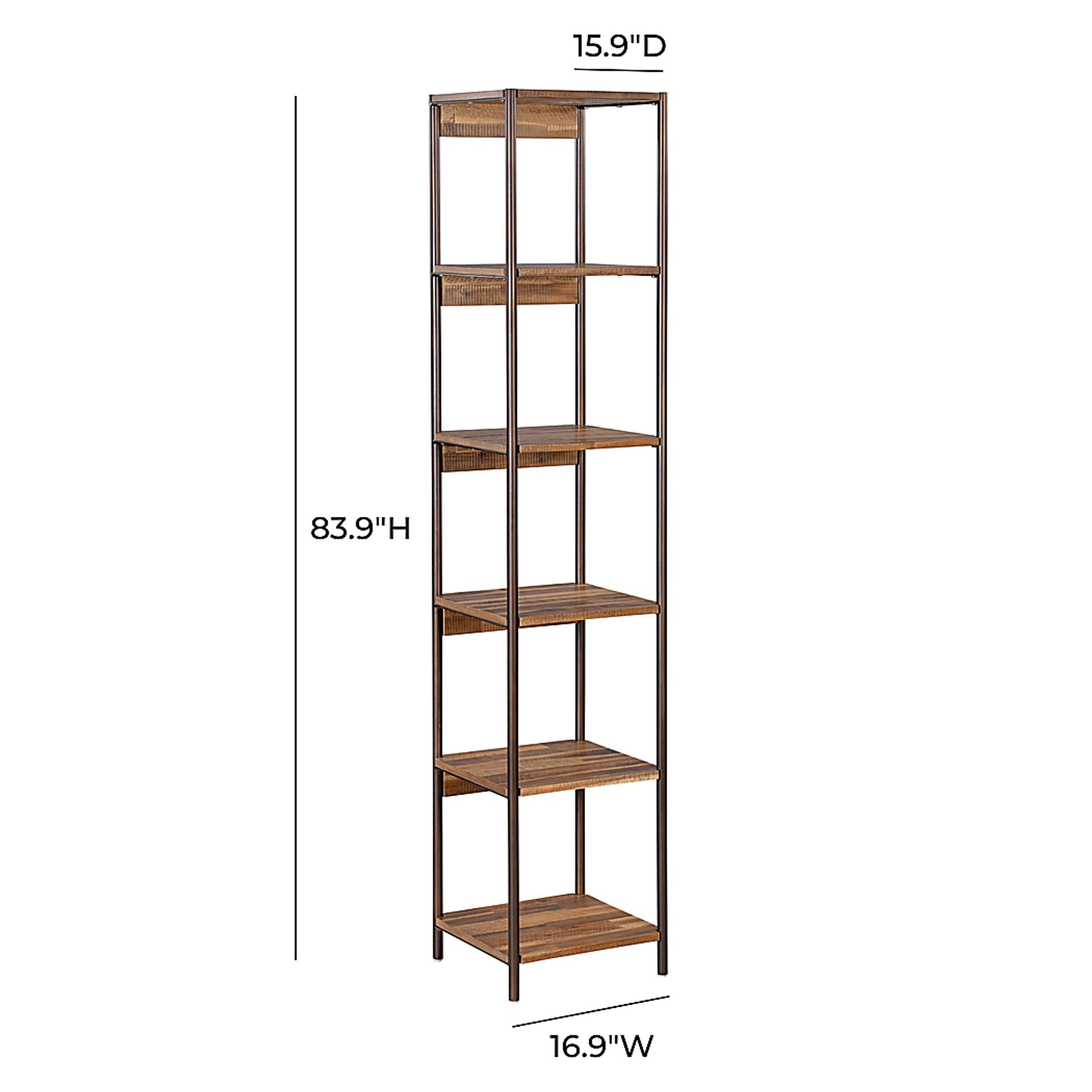 Brookfynn Brown Shelf Bookcase - Image 4