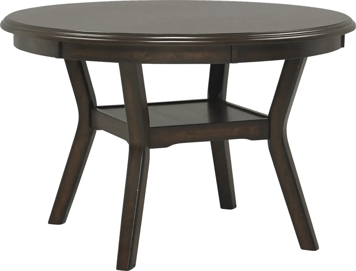 Brookgate Brown Cherry Dark Wood Round Dining Table Rooms to Go