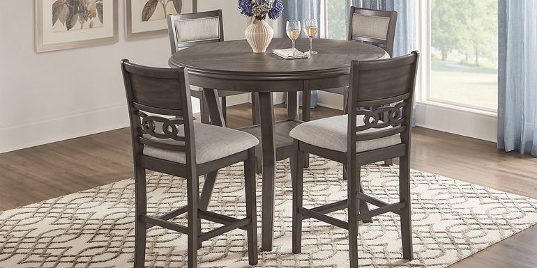 Brookgate Gray 5 Pc Round Counter Height Dining Set