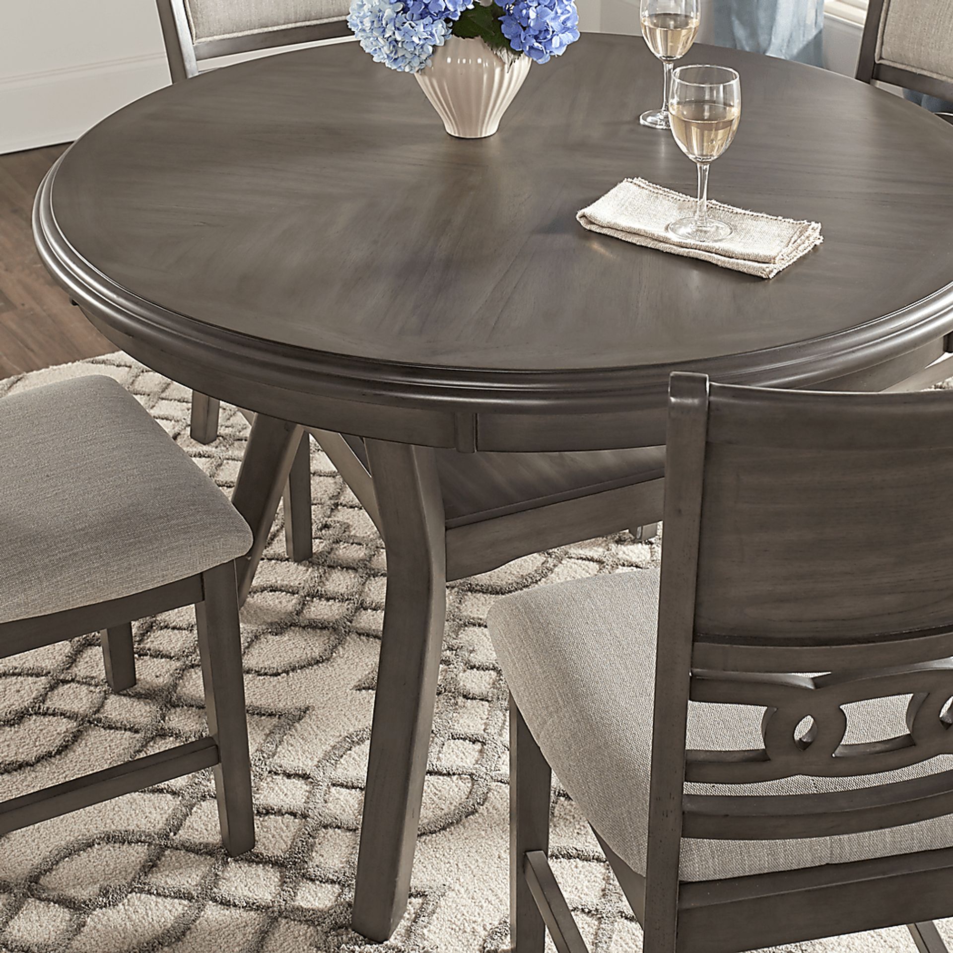 Brookgate Gray 5 Pc Round Dining Set - Image 3