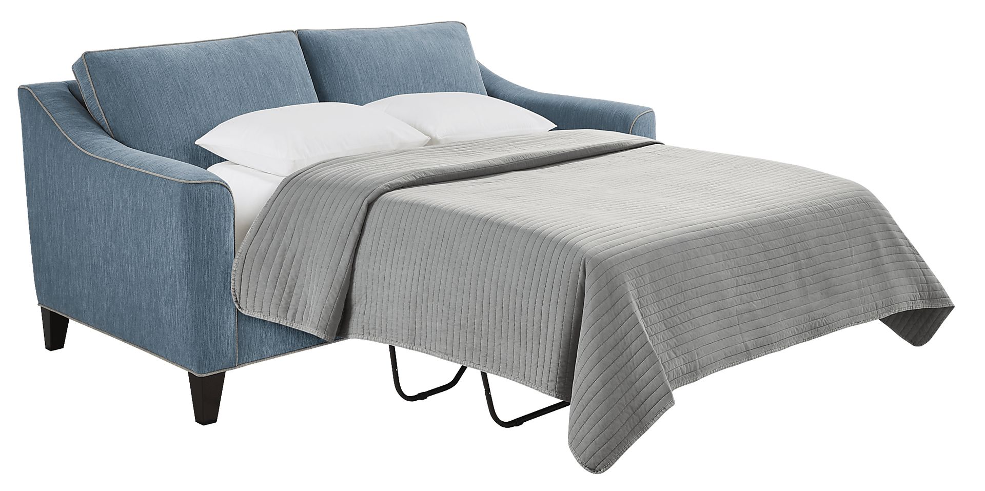 Brookhaven Blue Gel Foam Sleeper Loveseat - Image 2
