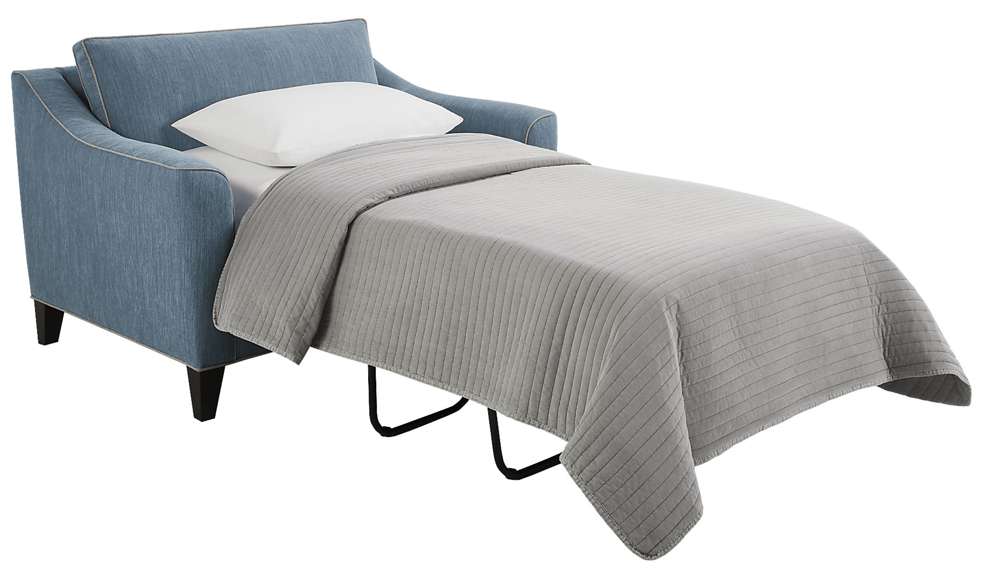 Brookhaven Blue Sleeper Chair - Image 2