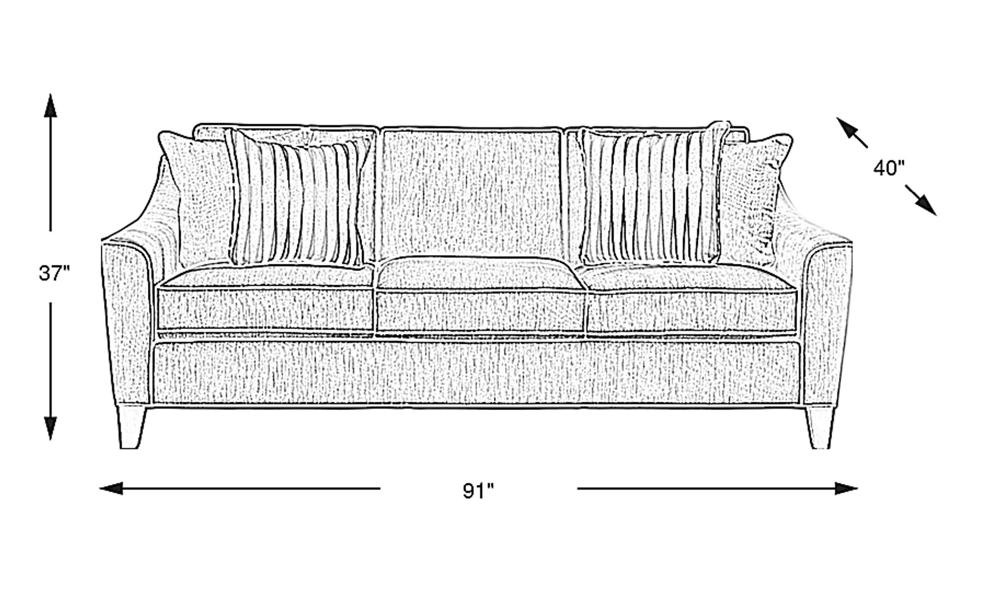 Cindy Crawford Brookhaven Gray Chenille Fabric Sleeper Sofa | Rooms to Go