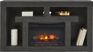 Brookland Park Black 66 in. Console with Electric Log Fireplace