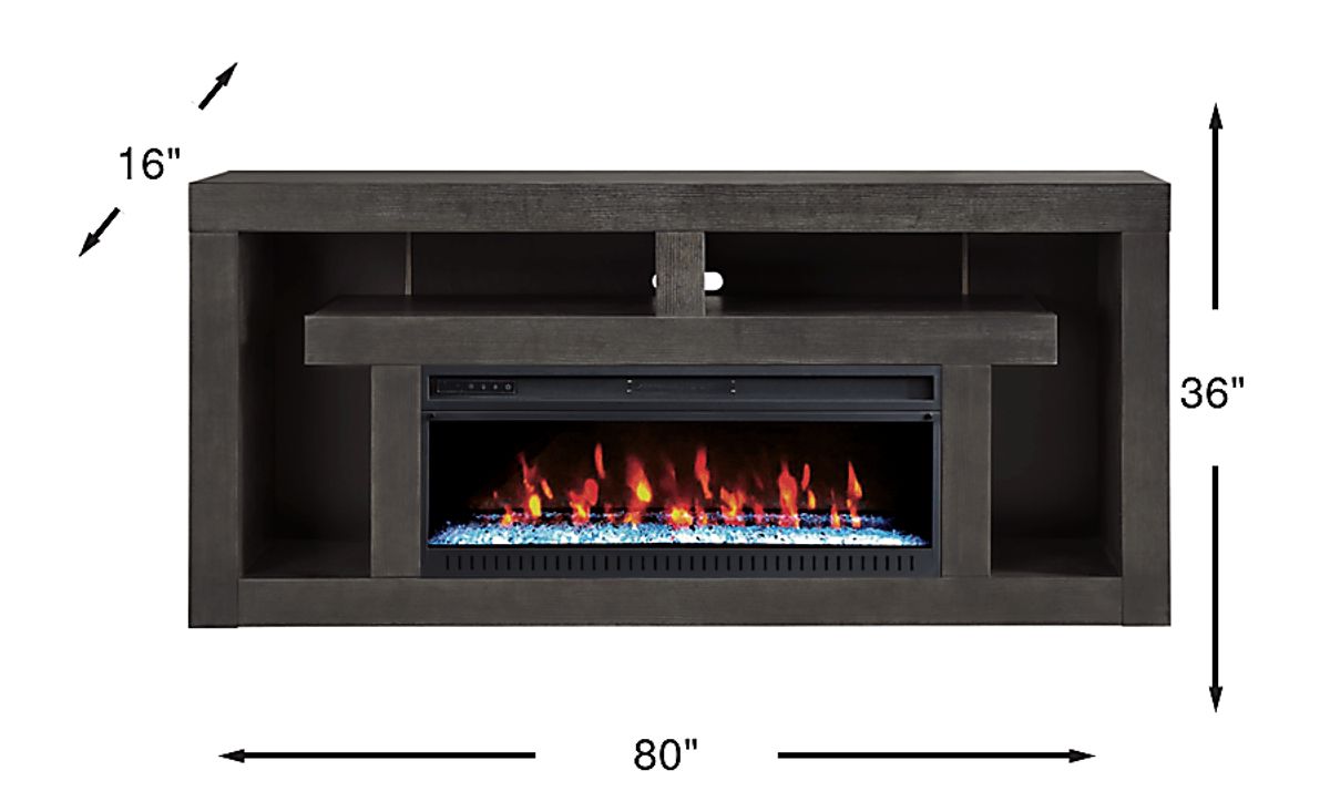 Brookland Park Black Black,Colors 80 in. Console W/ Crystal