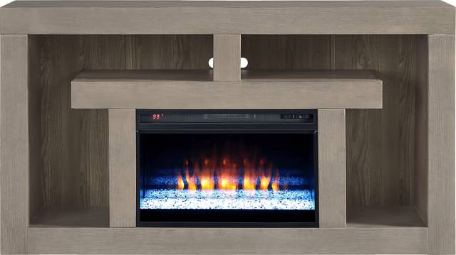 Brookland Park Gray 66 in. Console with Electric Fireplace - Thumbnail - Image 1