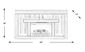 Brookland Park Gray 66 in. Console with Electric Log Fireplace