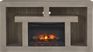 Brookland Park Gray 66 in. Console with Electric Log Fireplace