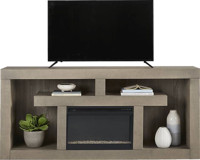 Brookland Park Gray 80 in. Console with Electric Fireplace - Thumbnail - Image 2