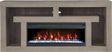 Brookland Park Gray 80 in. Console with Electric Fireplace