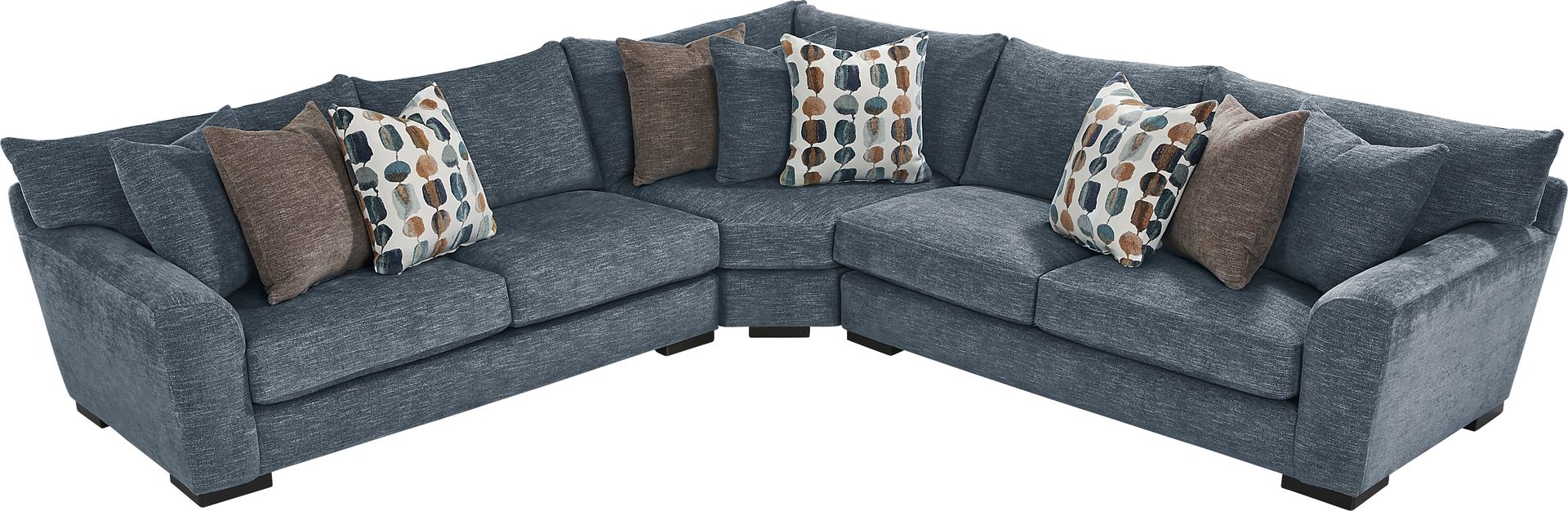 Brooklyn Gardens Blue 3pc Sectional - Image 3