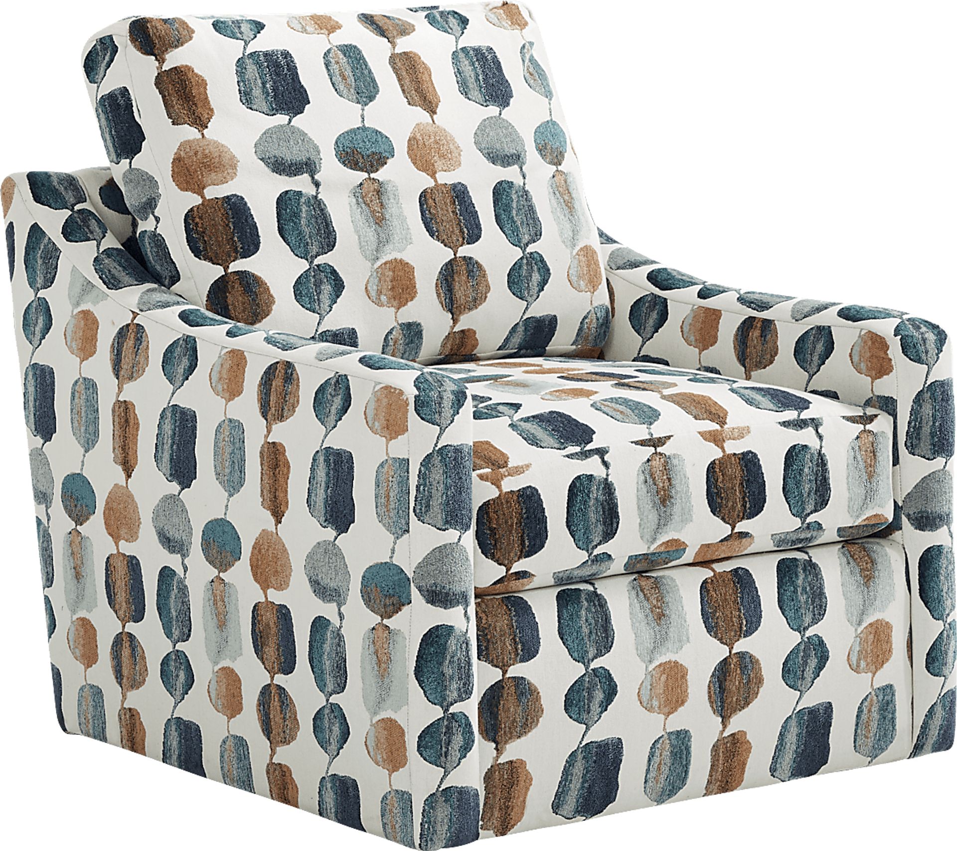 Brooklyn Gardens Blue Swivel Chair - Image 1
