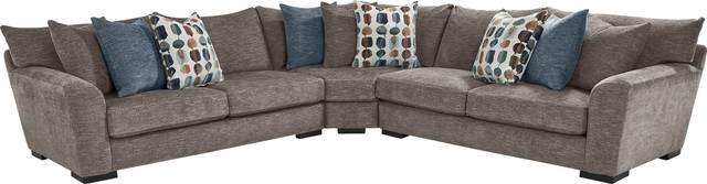 Brooklyn Gardens Mocha 6 Pc Sectional Living Room - Thumbnail - Image 2