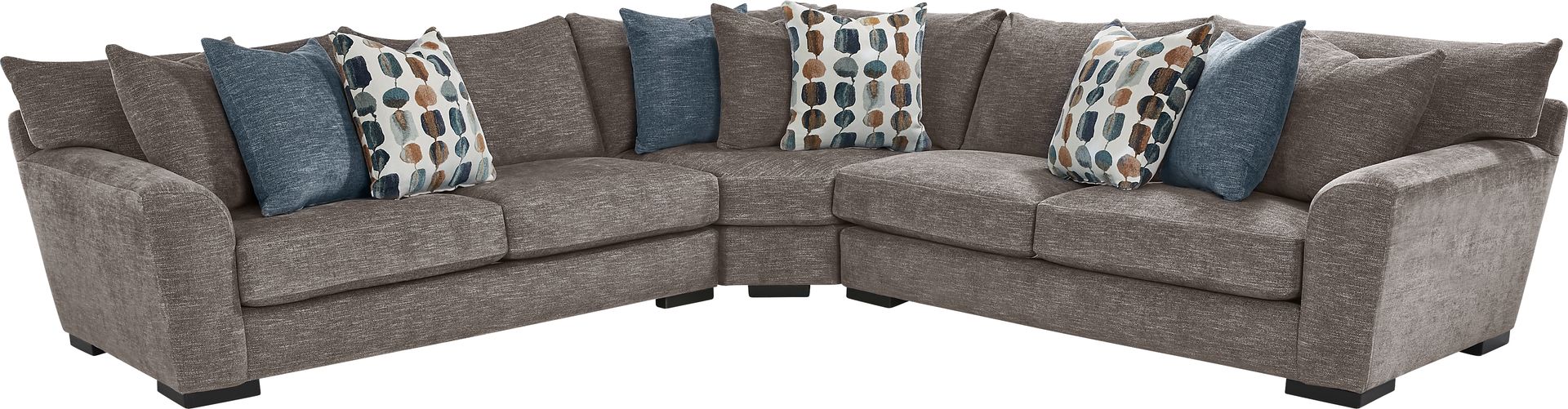 Brooklyn Gardens Mocha 6 Pc Sectional Living Room - Image 2