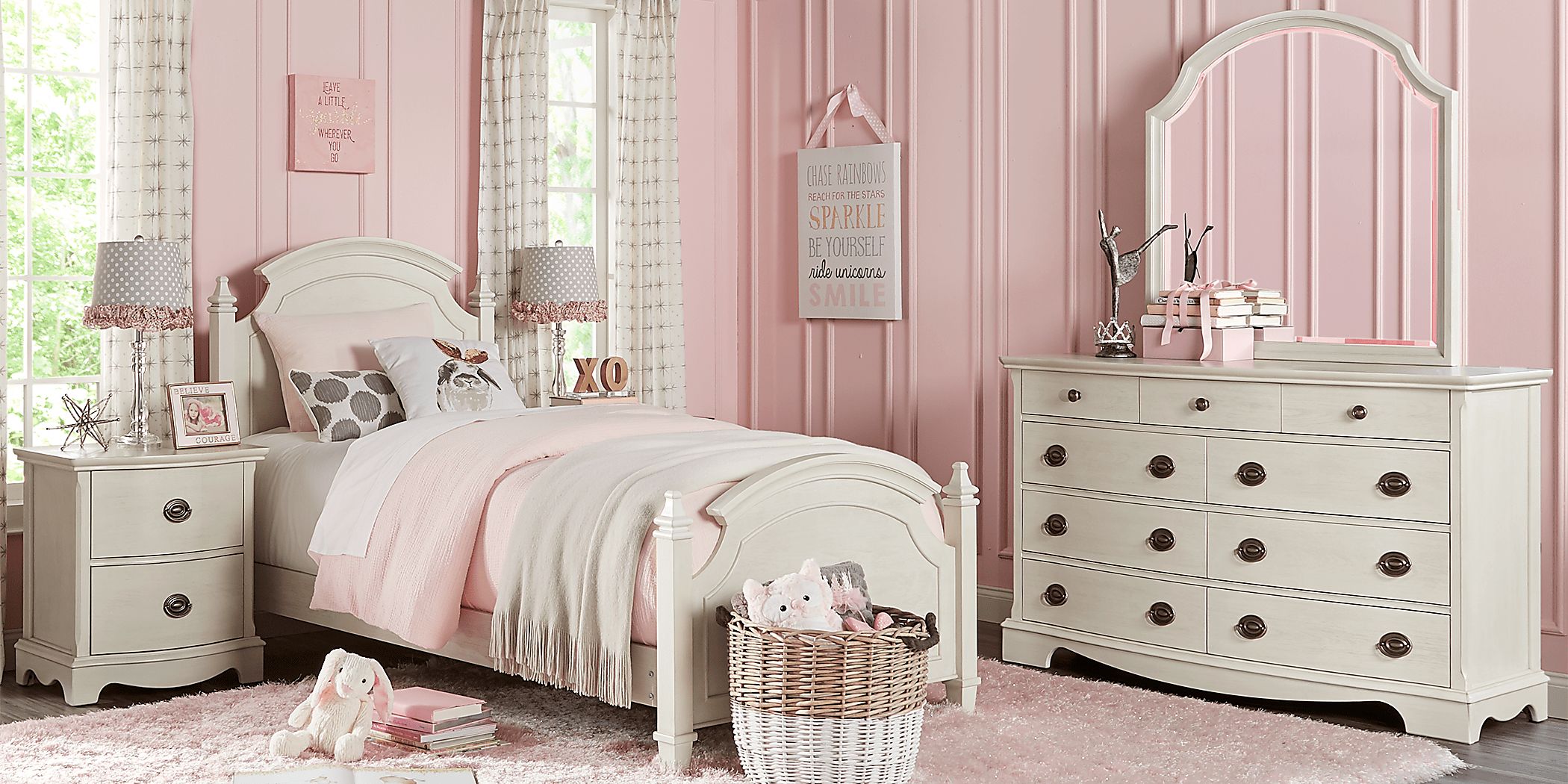 Brooklyn Lane White 5 Pc Full Panel Bedroom Rooms To Go