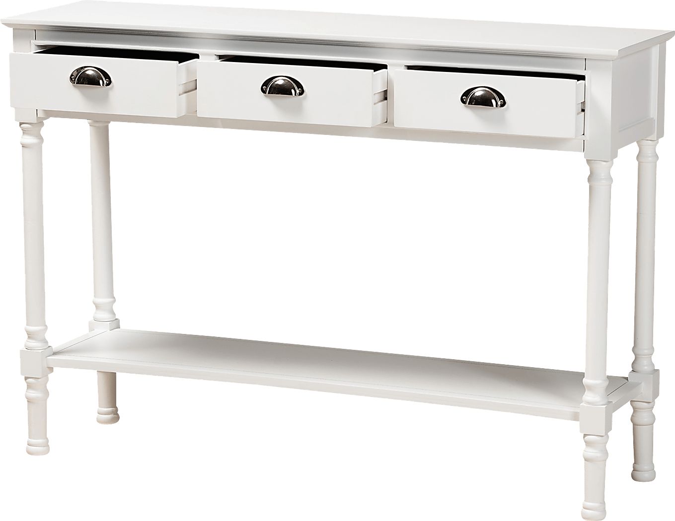 Brookpark White Console Table