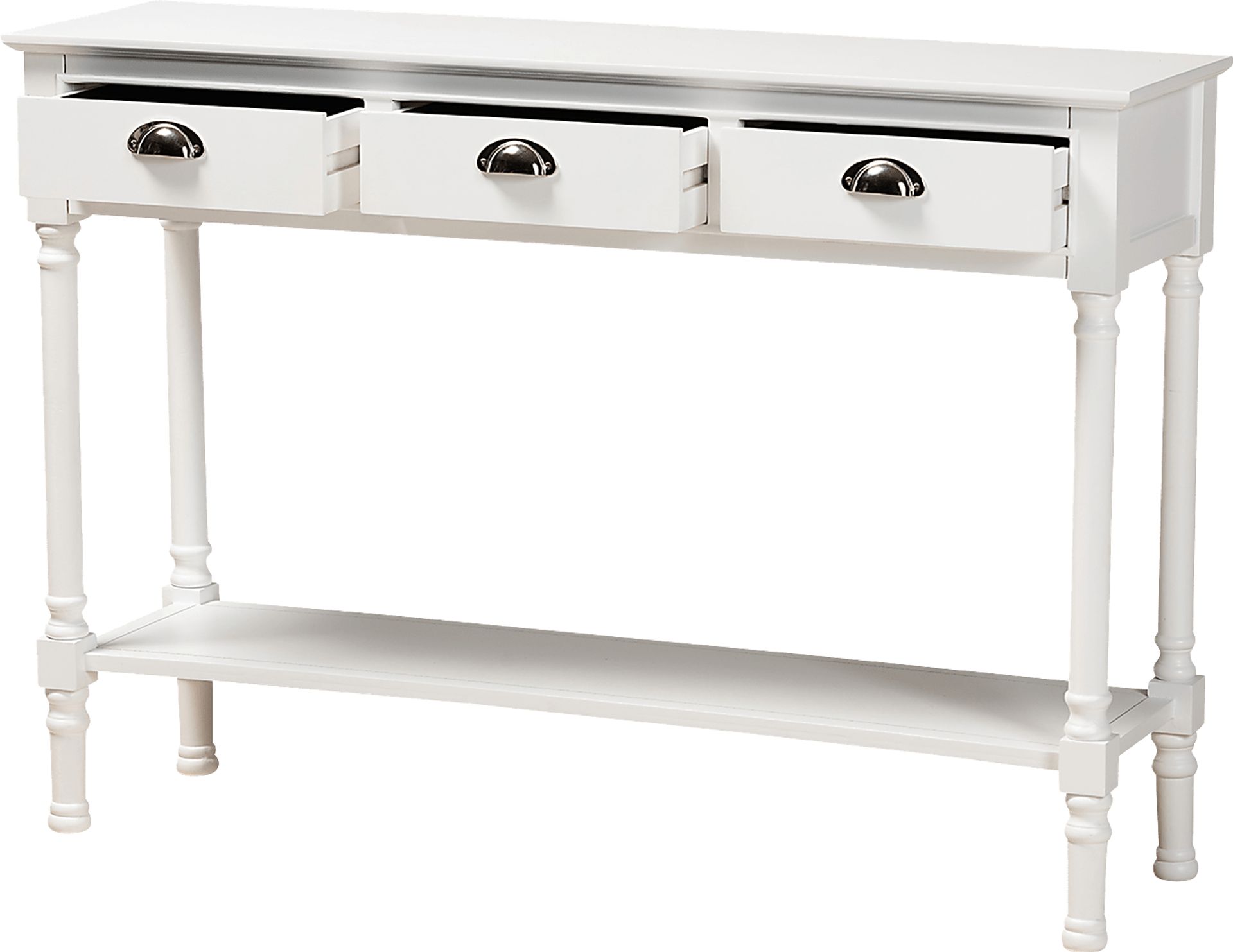 Brookpark White Console Table - Image 2