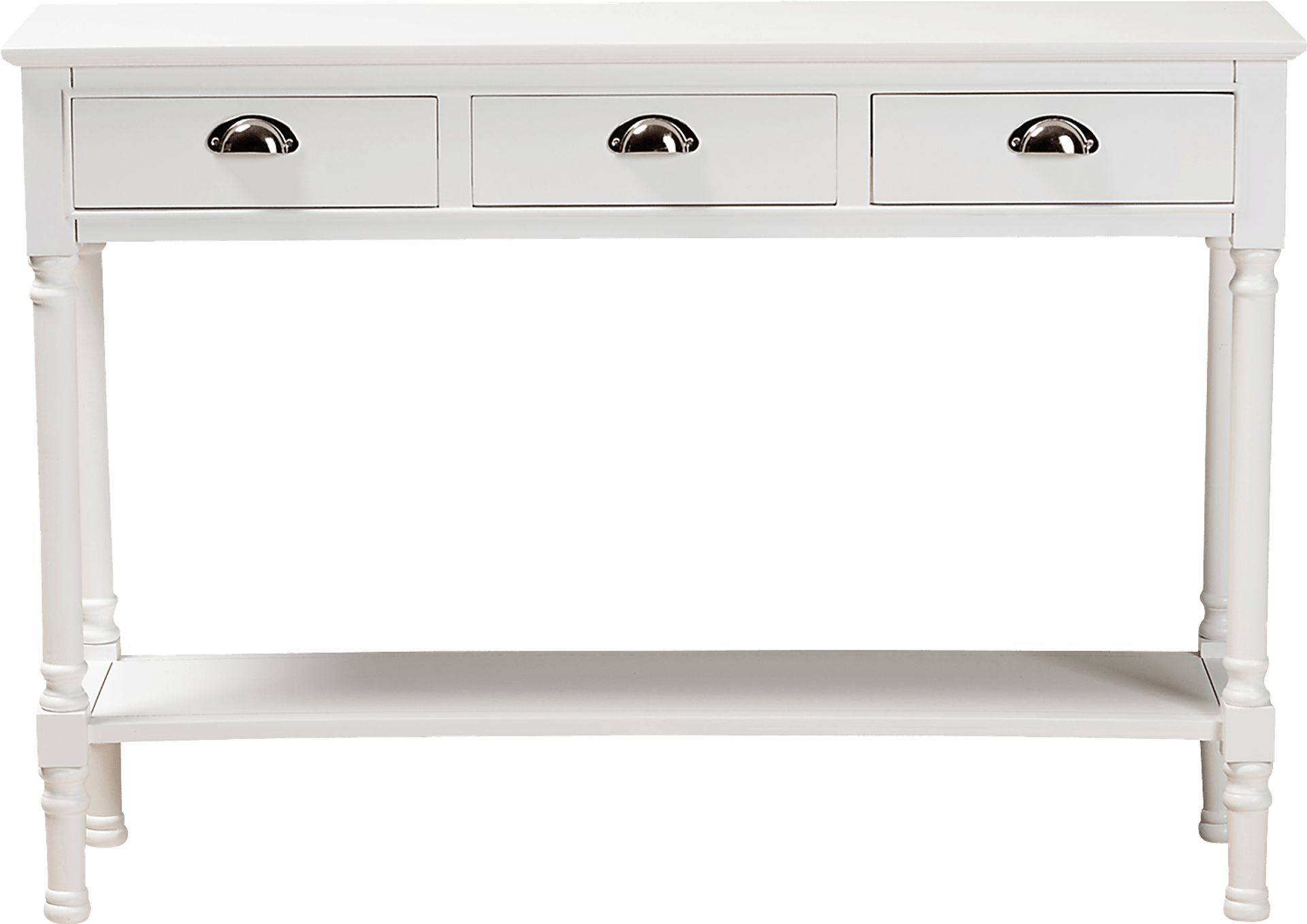 Brookpark White Console Table - Image 3