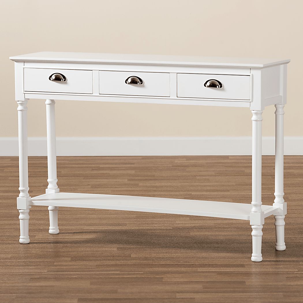 Brookpark White Console Table - Thumbnail 5